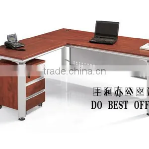 Wooden Office Furniture Table Aluminum Alloy Leg Frame Office Design Executive Desk thumbnail-2