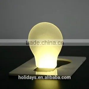 Perfect Promotion Gift Portable Pocket Bulb Shape LED Card Light Lamp thumbnail-1