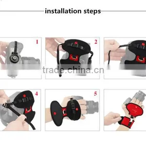 LYNCA Manufacturer EF2 Soft Hand Grip Wrist Strap Black/red Color for Canon Nikon Sory Pentax DSLR thumbnail-6