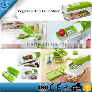 Food Container, Safety Food Holder, Bonus Peeler - All-in-One Vegetable Cutter, Slicer, Grater & Julienne Slicer thumbnail-1