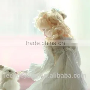 Heat Resistant Medium Blonde Curly 1/3 1/4 1/6 BJD Doll Wigs thumbnail-4