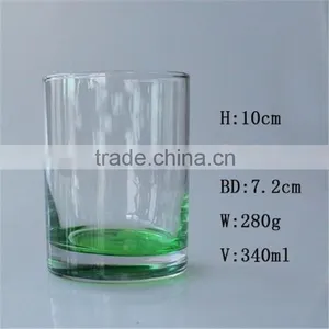 Custom Bottom Sprayed Color Whisky Glass Cup ,colored Drinking Glass Cup 250ml/340ml thumbnail-2