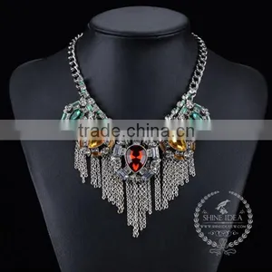 High Quality Vintage Rhinestone Chunky Statement Necklace Tin Alloy Fashion Women Pendant Necklace 6390072 thumbnail-1