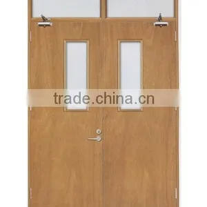 High Quality Steel Frame Fire-proof Timber Doors thumbnail-2