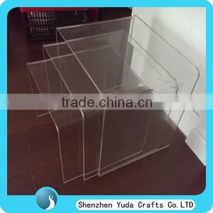 Factory Made Plexiglass Console Tables Stacking Clear Acrylic Nesting Table Set thumbnail-1