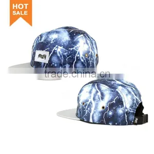 Wholesale Custom Galaxy Camper Softtextile Design Your Own 5 Panel Hat thumbnail-1