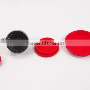 Red Color Silicone Loose Tea Strainer Filter Spice Tea Infuser Stainless Diffuser thumbnail-2