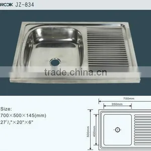 Single Bowl Single Tray 70*50 Stainless Steel Sink thumbnail-1