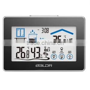 Baldr Home LCD Weather Station Touch Button In/outdoor Temperature Humidity Wireless Sensor Hygrometer Clock Digital Thermometer thumbnail-1