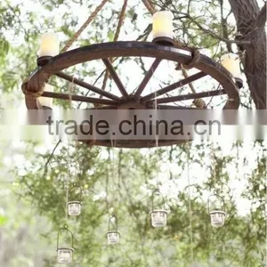 Rustic Wooden Wagon Wheel thumbnail-1