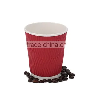 Doubled-walled Kraft Paper Material Insulated Disposable Coffee Cups thumbnail-1