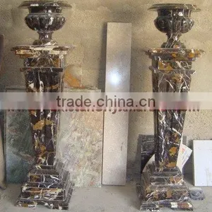 NATURAL BLACK AND GOLD MARBLE PEDESTALS COLLECTION thumbnail-1
