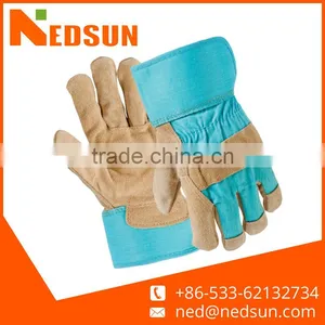 High Quality Cow Leather Split Working Gardening Gloves thumbnail-1