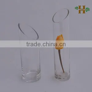 Transparent Cylinder Glass Vases, Bevel Cylinder Glass Vases thumbnail-1