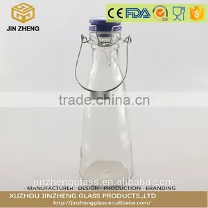 500ml Big Size Clear Glass Milk Bottle Beverage Bottle Drink Bottle thumbnail-1