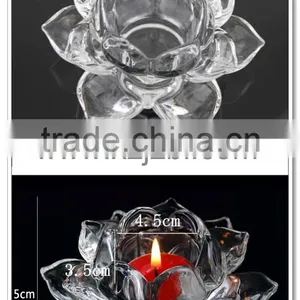 Wholesale Lotus Wedding Glass Candle Hoder thumbnail-1