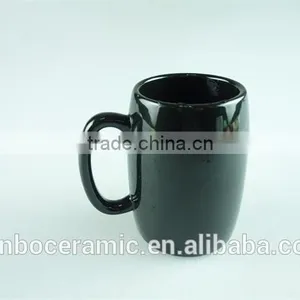 White and Black Colored Glazed Ceramic Beer Mug 7 oz Cheap Price Wholesale thumbnail-6