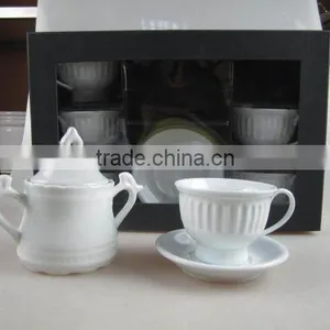 Promotion Pure White Cup Set With Sugar Pot thumbnail-1