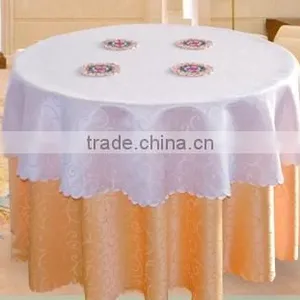 Wedding Jacquard Table Cloth for Hotel Restaurant Weddings thumbnail-1