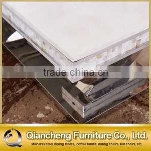 Modern Marble Top Metal Coffee Table for Banquet Hall thumbnail-5