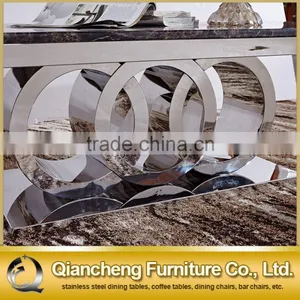 Marble Top Coffee Table With Metal Base for Banquet Hall thumbnail-5