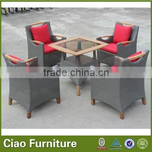 Luxury Rattan Dining Room Furniture Restaurant Dining Table Chair thumbnail-1