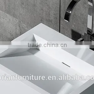 Acrylic Solid Surface Corian New Design Hote Bathroom Basin Stand thumbnail-4