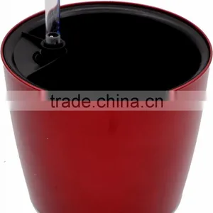 Cylinder Self Watering Planter Flower Pot Home Office Garden Water Level Indicator thumbnail-3