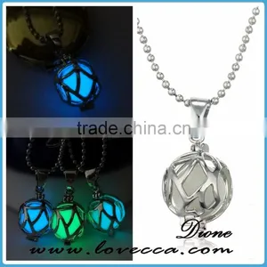 Glowing in Dark Brass Necklace Pendant Personalized Jewelry Glowing Pendant thumbnail-1