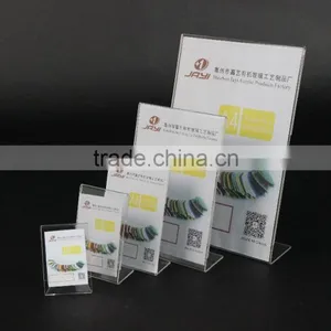 Clear Acrylic Upright Plexiglass Plastic Sign Holder With Slant Back Menu Ad Frame Table Card Display thumbnail-1