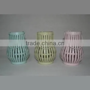 Colored Glass Hanging Lantern thumbnail-1