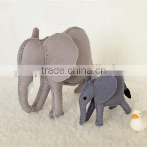 2017 Felt Mother and Baby Elephants Decoration Made in China thumbnail-1