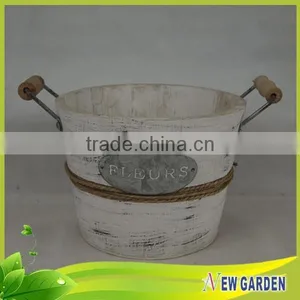 Cheaper Economical Round Wall Mounted Flower Basket With Handles thumbnail-6