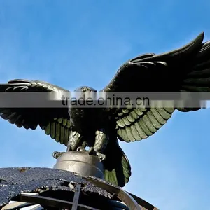 Antique Spiral Bronze Eagle Sculpture thumbnail-2