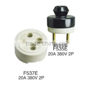 3pin 30A Male and Female Porcelain Socket and Plug thumbnail-4