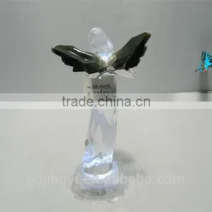 New Fashion Fancy Type Clear Lighted Led Light Christmas Acrylic Angel Holding Heart thumbnail-1