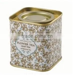 Small Square Loose Tea Tin Box thumbnail-4