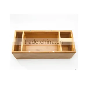 Aonong High Quality Bamboo Tissue Box/desk Organizer for Smartphones & Tablets thumbnail-3