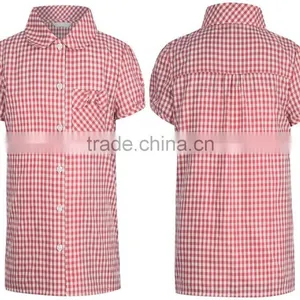 High Quality Fashion Short Sleeve Girls School Blouse thumbnail-1
