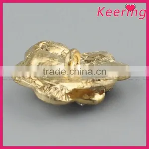 Decorative Shiny Metal Rhinestone Gold Buttons for Decoration WBK-1489 thumbnail-4