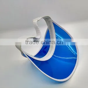 New Arrival Wholesale Plastic Long Brim Sun Visor Cap Transparent thumbnail-6