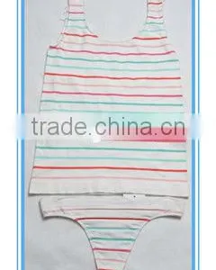 Seamless Women's Underwear Sets With Stripe thumbnail-1