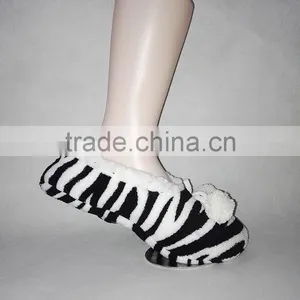 Womens Dip Dyed OMG Soft Faux Fur Plush Fleece Lined Footies thumbnail-5