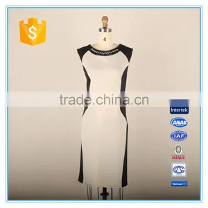 2016 Fashion Dress Women Clothing Bodycon Beaded Dress thumbnail-1
