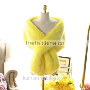 Autumn and Winter Women's Ultra Long Fox Faux Fur Collar Muffler Scarf Fur Scarf Raccoon Fur Cap Super Big Cape Shawl thumbnail-3