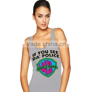 Wholesale Fashion Design New Model Women Fitness Stringer Custom Tank Top Printed thumbnail-3