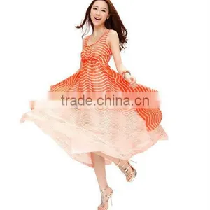 Latest Bohenmia Pleated Maxi Long Summer Dresses thumbnail-1