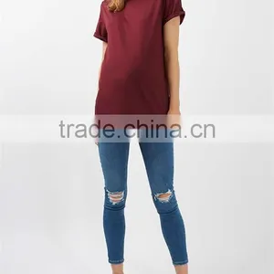 Wholesale Plain Pregnant Women t Shirt Maternity Clothes thumbnail-4