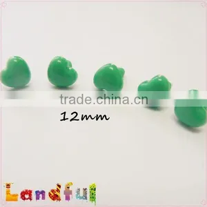 12mm Green Plastic Heart Nose Safety Animal Nose Crochet Doll Nose thumbnail-3