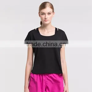 Women's Sports Base Layer Short Sleeve Tee Running/Yoga Shirt thumbnail-3